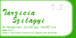 tarzicia szilagyi business card